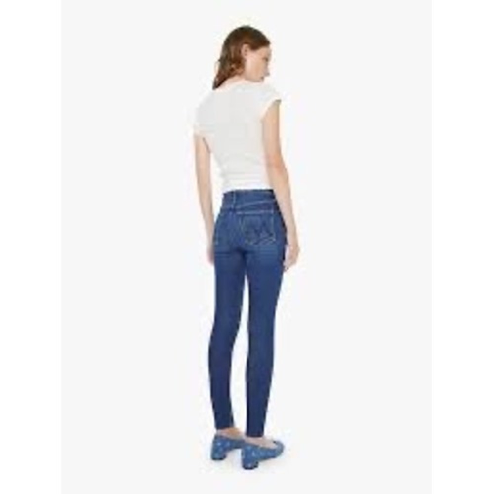 Mother High Waisted Looker Skinny Jeans Happy Medium‎ Blue Denim Size 24